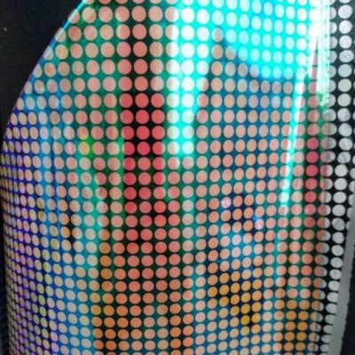 2022 new trend glossy holographic high style Fashion synthetic TPU leather raw material sale by yard JS-A116